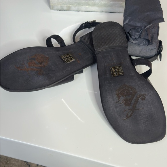 Free People Long Weekend Leather Gladiator Sandals - Picture 5 of 6